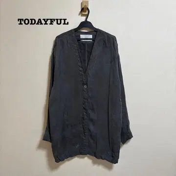 TODAYFUL 칼라리스 새틴 셔츠 겉옷 차콜 그레이