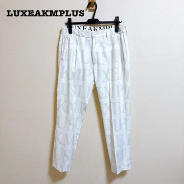 LUXE AKM PLUS 올 패턴 로고 슬랙스 화이트 L 골프웨어