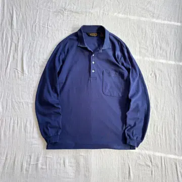 80s 90s 블랙 택 eddie bauer l/s polo shirt