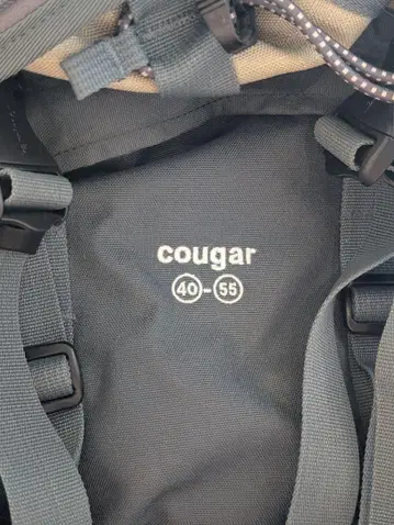 레인 커버 포함! cougar 백팩 40-55L 블랙 카키