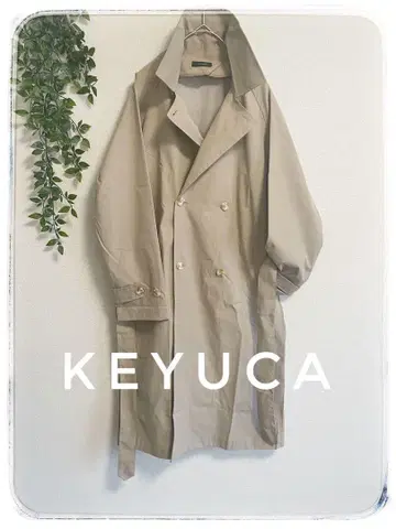 KEYUCA 케유카 우천 겸용 트렌치코트 정가 8789엔 새상품급 베이지