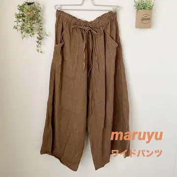maruyu 와이드 팬츠 브라운 계열 used