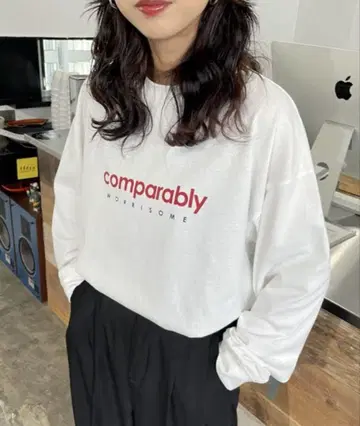 택 포함 미사용품 Chillfar 모듬 로고 프린트 롱T