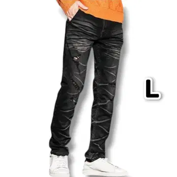 SOMEDIFF 썸디프 데미지 가공 릴랙스핏 데님 sa4