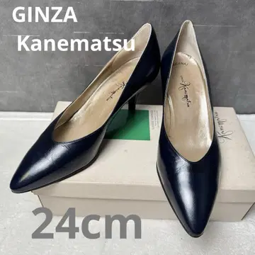 미사용 GINZA Kanematsu 긴자 카네마츠 가죽 펌프스