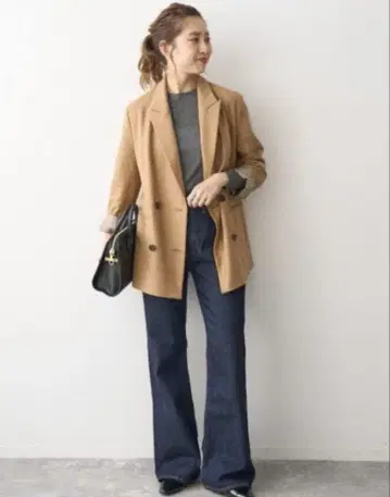 Spick&Span 울 블렌드 더블 브레스트 자켓