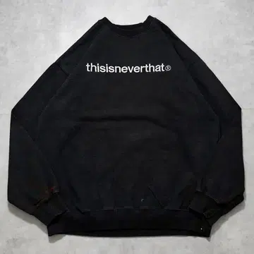 디스이즈네버댓 네버댓 맨투맨 구제 의류 로고 자수 XL 블랙 16302