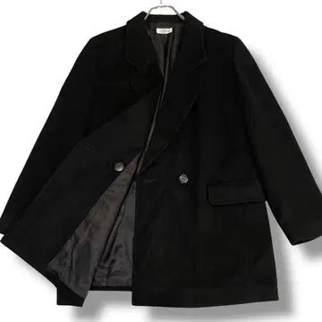 LEPORTE 캐시미어 100% 코트 더블 L 도쿄 스타일 블랙