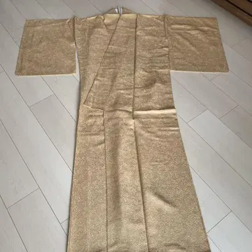 골드 컬러 무지 기모노