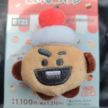 BT21 훼미리마트 한정판 콜라보 상품 인형 배지 SHOOKY