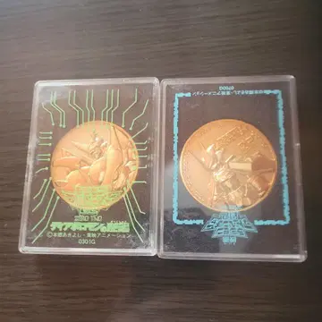 디아볼로몬의 역습 디지몬 어드벤처 02, 메달 2개 세트 케이스 포함