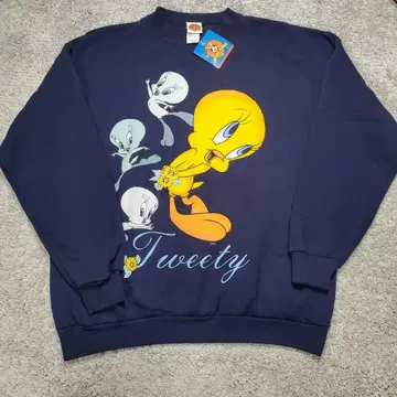 90s 루니툰 TWEETY 맨투맨 택 포함 USA