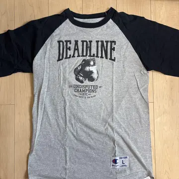 DEADLINE 7부 소매 래글런 t셔츠 champion 제조