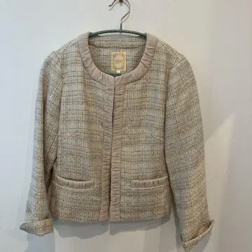 BEAMS HEART 노카라 자켓 베이지 계열