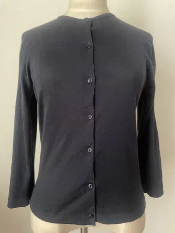 JOHN SMEDLEY 네이비 7부 소매 가디건