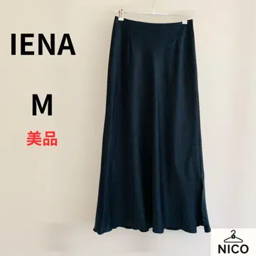 새상품급 IENA 도트 바이어스 새틴 스커트 M 36 플레어 머메이드