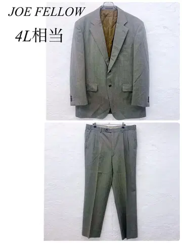 e5355 [조페로] 4L 상당 수트 상하의 세트 수트 울 100%