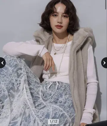 Arpege story 이번 시즌 퍼 지퍼 베스트