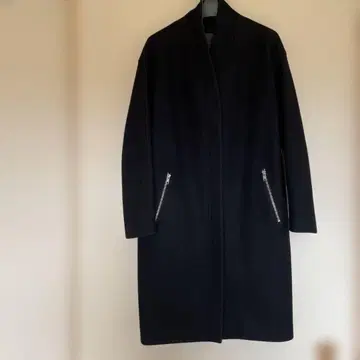 스픽 앤 스팬 스탠드 노카라 코트 / 38 / 블랙