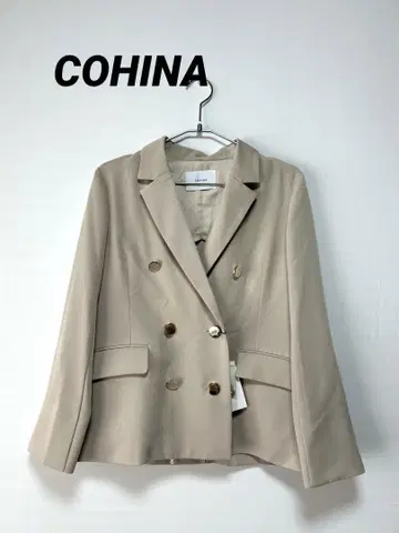 미사용 COHINA 골드 버튼 더블 자켓 F
