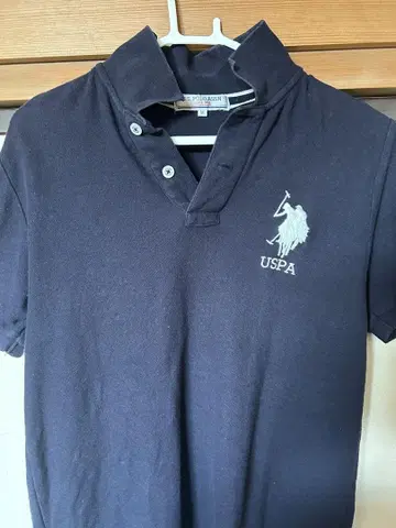 USPA 블랙 피케 셔츠 3 자수