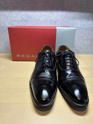 REGAL 블랙 드레스 신발 스트레이트 팁