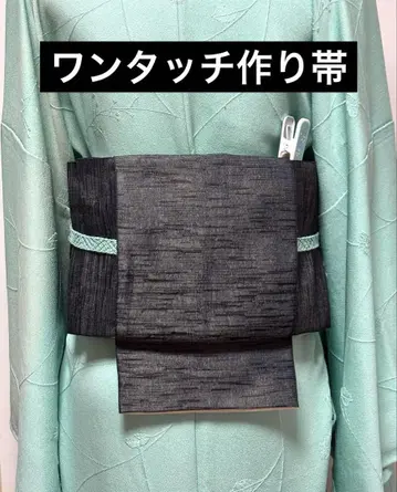 [새상품급] 원터치 제작 오비 인기 더블 리본 카루타 매듭 코부쿠로 오비