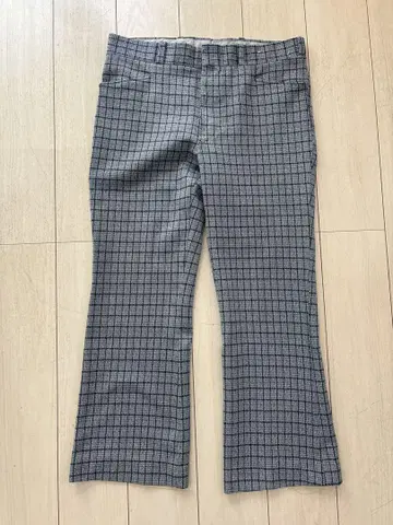 vintage 70s Pariani 체크 플레어 팬츠