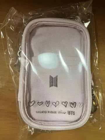 gelatopique x BTS 콜라보 키 파우치 핑크
