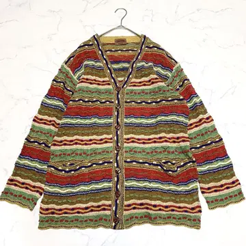 MISSONI 멀티 컬러 가디건 린넨 코튼 남녀 공용