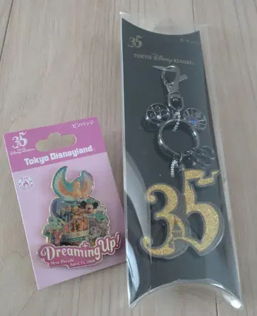 도쿄 디즈니 리조트 35주년 기념 키링 & 핀 배지