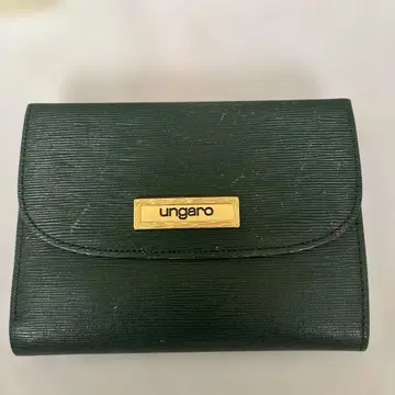 ungaro 다크 그린 3단 폴더형 지갑