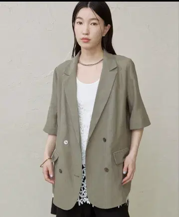 시어 메쉬 오부 소매 자켓 omekashi