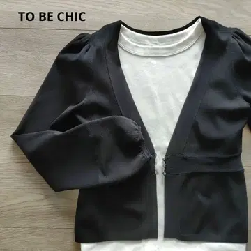 새상품급 투 비 시크 가디건 긴팔 볼레로 블랙 TO BE CHIC