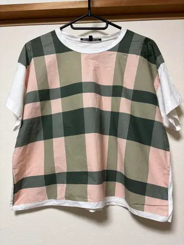 SOFIE D'HORE 체크 무늬 반팔 T셔츠