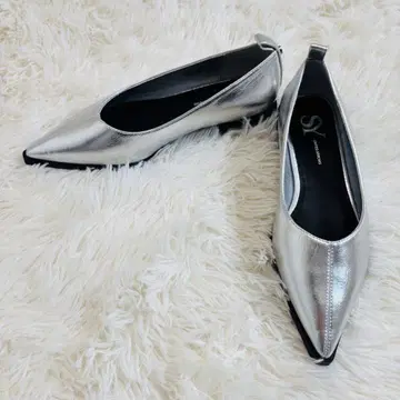 SY UNITED ARROWS V컷 스티치 플랫 20 22.5cm