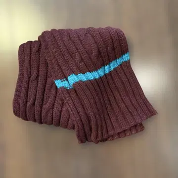 ERDOS 버건디 스트라이프 캐시미어 머플러