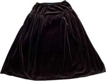 새상품급 폭시 뉴욕 스트레치 벨로아 플레어 스커트 짙은 갈색