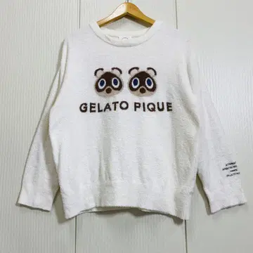 GELATO PIQUE 모여라 동물의 숲 자카드 풀오버 너굴