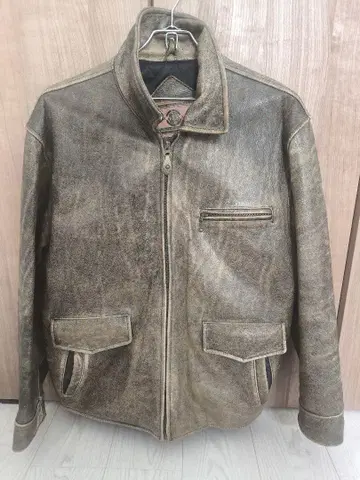 GELONE BASIC 브라운 가죽 자켓