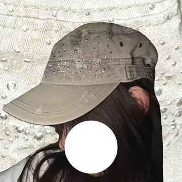 캡 구제 의류 카키 스터드