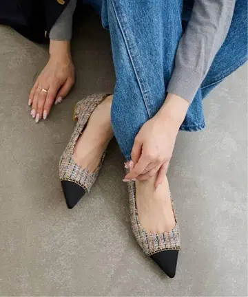 스틸레토 캡 체인 플랫