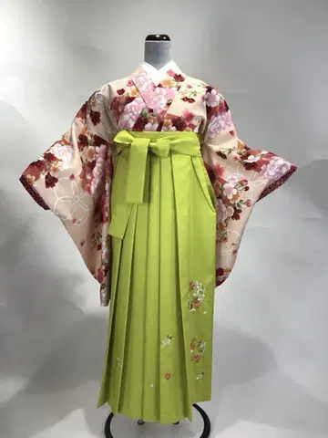 졸업 하카마 2점 세트 (니샤쿠소데와 하카마)