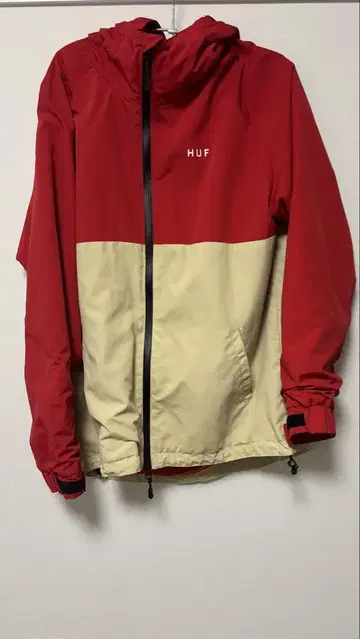 HUF 하프 마운틴 파카 빨간색 베이지 아우터