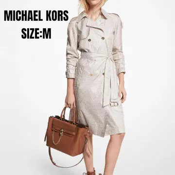 MICHAEL KORS 마이클코어스 MK 올 로고 무늬 트렌치코트