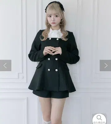 OLIVE des OLIVE 클래시컬 프릴 칼라 자켓 팬츠