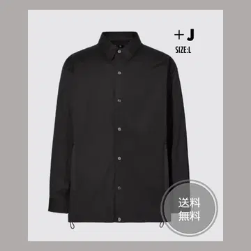 [미사용 택 포함] +J 오버사이즈 셔츠 블루종 블랙 사이즈 L