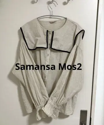 Samansa Mos2 세일러 카라풍 긴팔 블라우스