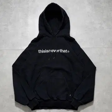 디스이즈네버댓 네버자 후드티 맨투맨 자수 L 블랙 16308