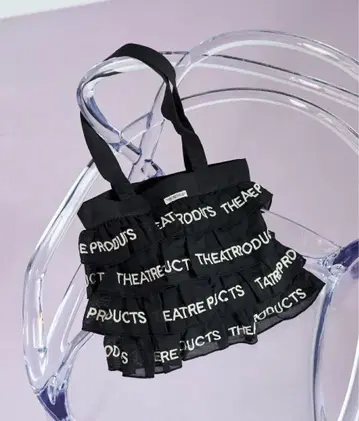 THEATRE PRODUCTS 별주 로고 자수 프릴 티어드 토트